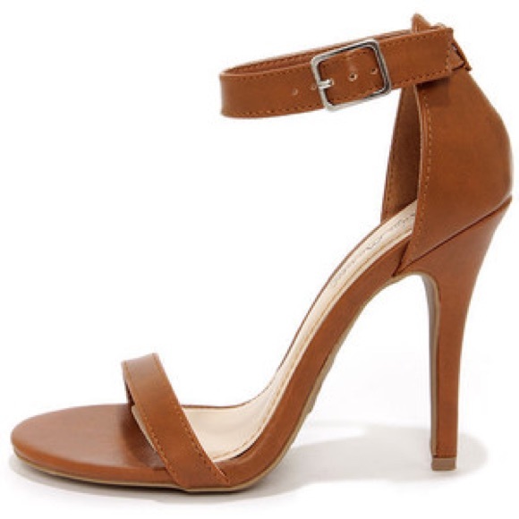 Lulus Shoes - Anne Michelle Enzo Heels - Chestnut - Size 8.5